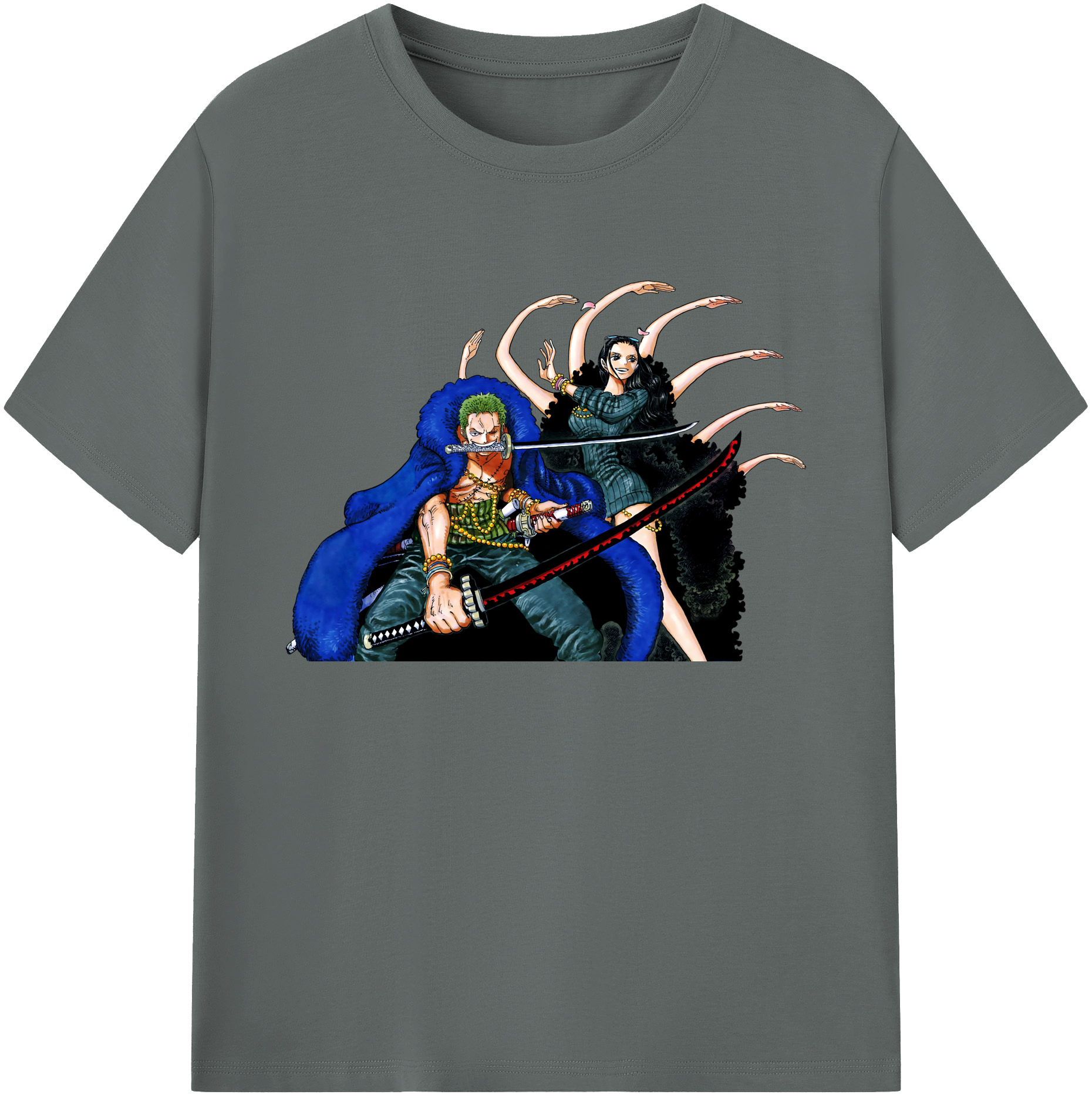 ワンピース ロロノア・ゾロ ONE PIECE Roronoa Zoro 綿100％ メンズ半袖Tシャツ｜肌触りやわらか＆通気性